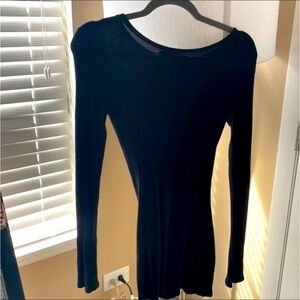 Long sleeve fitted soft mini dress with thumb slits. WORN ONCE.